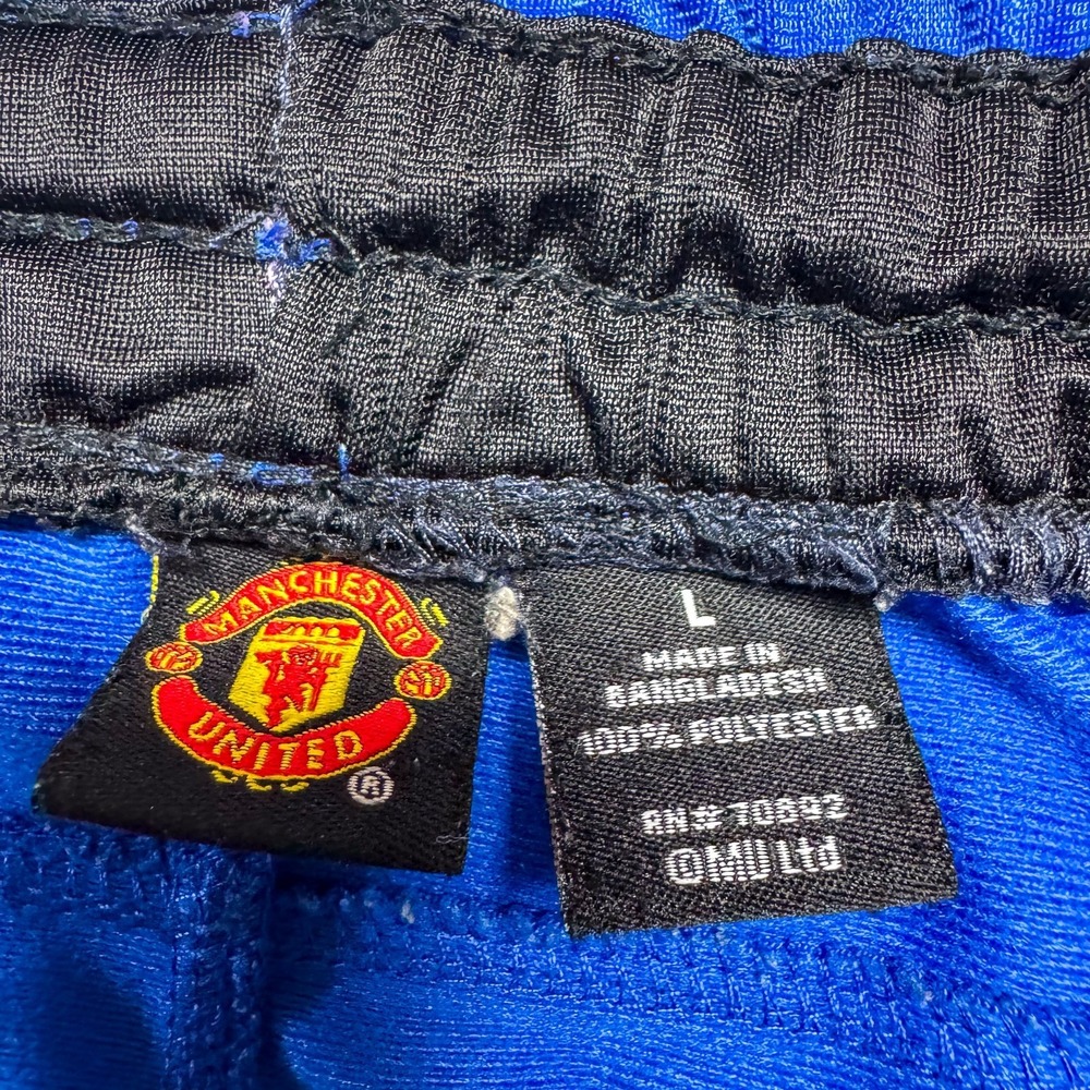 Manchester United Pants Mens Large Blue Soccer Football Track Pants Polyester - Picture 11 of 16